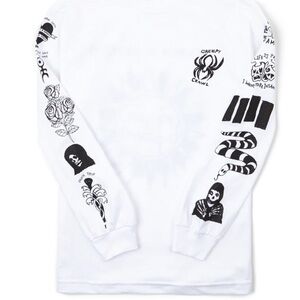 DEERDANA Search & Destroy Long Sleeve Tee 100% Cotton ☠️ Graphic Tattoo Sleeves